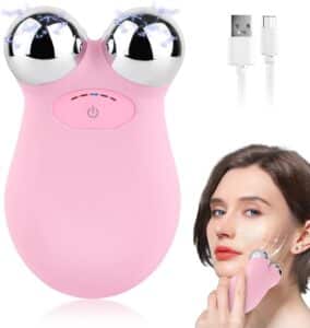 Microcurrent Facial Devices Mini Microcurrent Face Lift Device Face Massager for Face Lifting and Facial SculptingPink