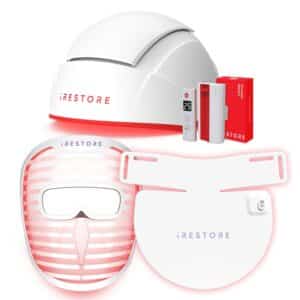 Radiance Renewal Bundle Professional Laser Red Light Therapy for Hair Growth System LED Face Mask and Neck Chest Anti Aging Mask