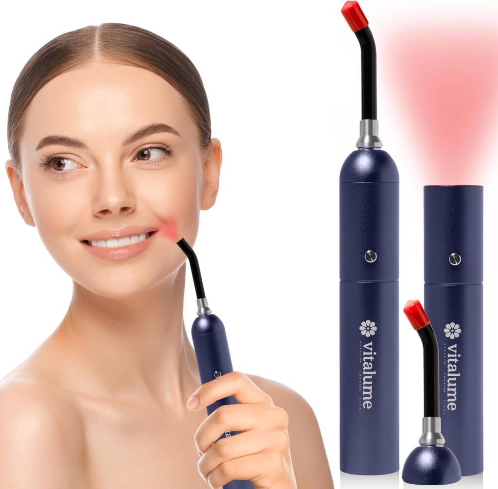 Red Light Therapy Wand for Cold Sore & Canker Sore Treatment  Handheld Laser Device for Face Blisters, Nose, Lips & Joint Pain  Infrared LED Lip Therapy Pen for Fast Relief