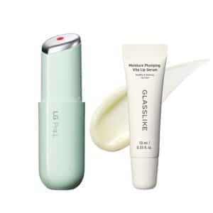 Healthy Lip Care Duo Superform Galvanic Booster Aqua Mint and GLASSLIKE Moisture Plumping Vita Lip Serum 033 floz