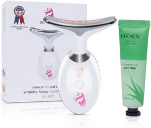 Red Light Therapy for Face Facial Massager Skin Tightening Anti Aging Face Lift Device True Beauty Glow Facial Massager 7 in 1 LED Facial Sculptor