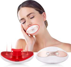 Lip Plumper Device Red Light Therapy 2 in 1 Lip and Eye Care Tool with Heated for Anti Aging Smooth Lip Wrinkles Lip Plumper Device and Reduce Dark Circles 4 Levels Heating Temps