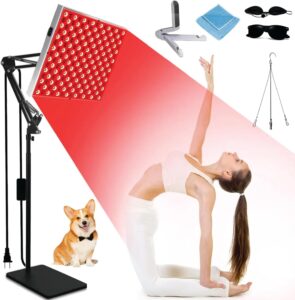 Red Light Therapy for Body and Face 3 in 1 Red Light Panel with Removable Stand Adjustable Red Light Lamp LED 660nm Red Light and 850nm Infrared Red Light Therapy Devices for Full Body Skin Home