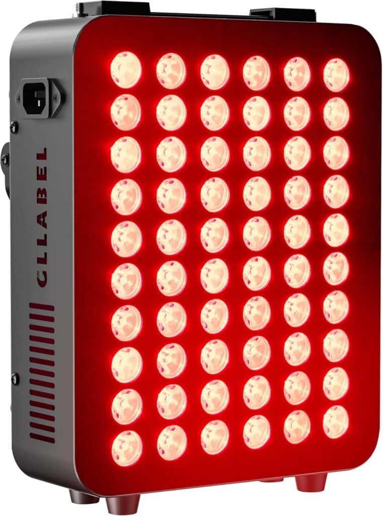 Red Light Therapy for Face Body, Red 660nm & Near Infrared 850nm High Power Infrared Light Therapy Lamp, 60 * 5W Clinical Grade LEDs for Fast Recovery, Pain Relief, Skin Health & Anti-Aging