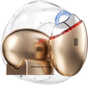 INIA 7 in 1 Red Light Therapy for Face and Neck Gua Sha Facial Massager Tool Device with Thermal and Cryo Mode for Puffiness Firming Skincare Tool