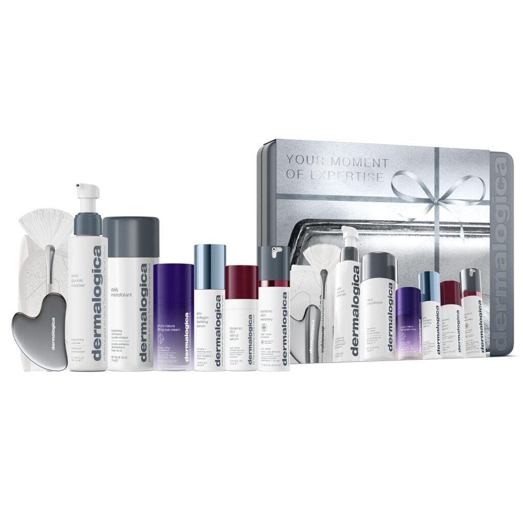 Dermalogica Your Moment of Expertise  Expert Level Skin Care Routine Set Includes 6 Products, Headband, Gua Sha, Fan Brush