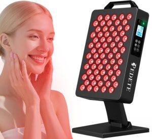 Red Light Therapy for Face and Body 630nm 660nm 810nm and 850nm Near Infrared Light Therapy Panel 70 Dual Chip Beads High Power Light Therapy Device for Skin Care Sleep Pain Relief M70